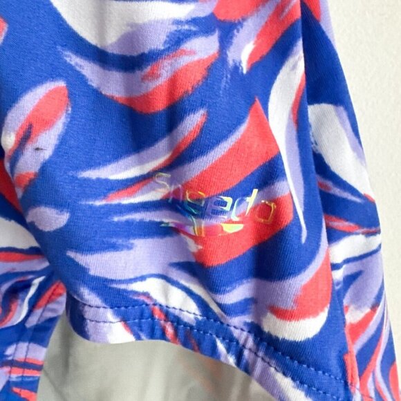 Speedo Geometric Print Halter Neck One Piece Swimsuit 10 - Picture 5 of 7